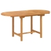 Conjunto de 7 Piezas de Comedor de Jardín de Madera Sólida de Teca