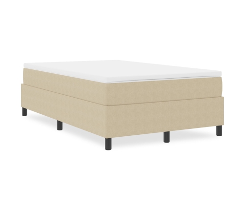 Cama Box Spring  Verde Claro Gris Doble Pequeña de Tela de Corduroy