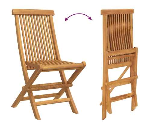 Conjunto de 7 Piezas de Comedor de Jardín de Madera Sólida de Teca