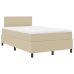 Cama con Somier  con Colchón y Luz LED Beige 120x200 cm Tela de Pana