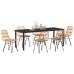 Set de Comedor de Jardín  de 7 Piezas Marrón Poliratán