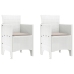 Silla de Jardín  Juego de 2 Blanco Taupe Ratan Plástico