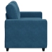 Sofá Loveseat  Azul 120 cm de Terciopelo