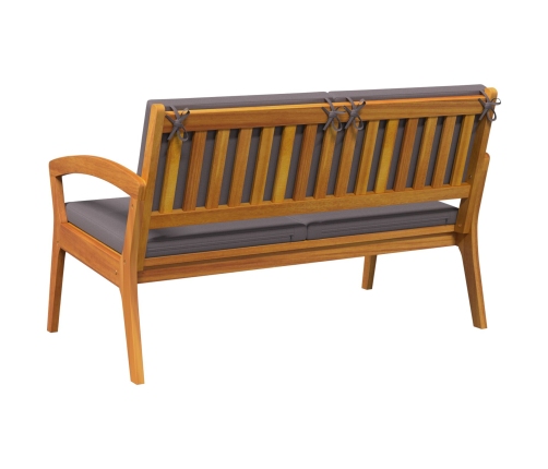 Banco de jardín  con cojines 115x70x72 cm de madera sólida de acacia