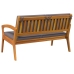 Banco de jardín  con cojines 115x70x72 cm de madera sólida de acacia