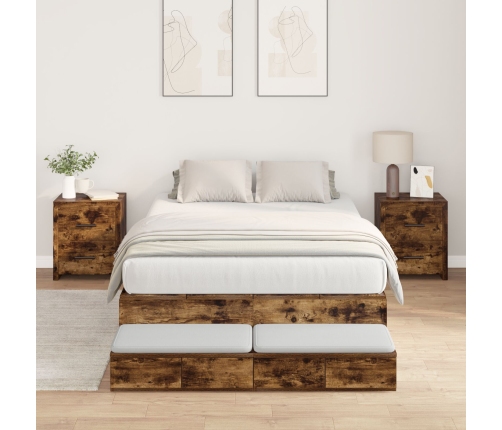 Estructura de Cama  Roble Ahumado 120x200 cm