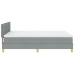 Cama Box Spring  con Colchón y Luz LED Gris Claro 160x200 cm Tela