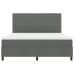 Cama con Base de Muelles  con Colchón Gris Oscuro Super King Tela