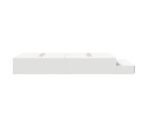 Cama con Almacenamiento  Blanca Madera Elaborada 120 x 190 cm