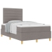 Cama Box Spring  con Colchón Taupe 120x200 cm Tela