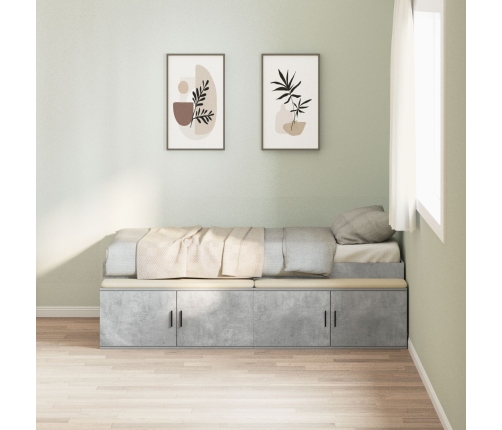 Estructura de Cama  Gris Concreto 100x200 cm