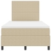Cama con Base Tapizada con Colchón Verde Claro Gris 120x200 cm Tela de Terciopelo