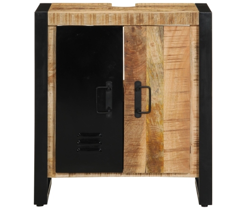 Armario de Baño  55x35x60 cm Madera Maciza Áspera de Mango
