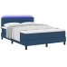 Estructura de Cama con Colchón Azul Marino Tejido 160 x 200 cm