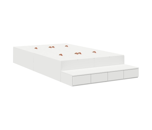 Estructura de Cama de Almacenamiento  Blanca 120x200 cm