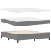 Cama con Box Spring  y Luz LED Gris Claro Super King de Tejido de Corduroy