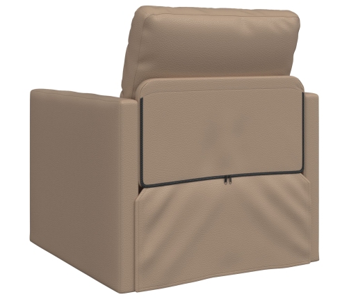 Sofá cama  2 en 1 Cappuccino 74x77x81 cm de cuero sintético