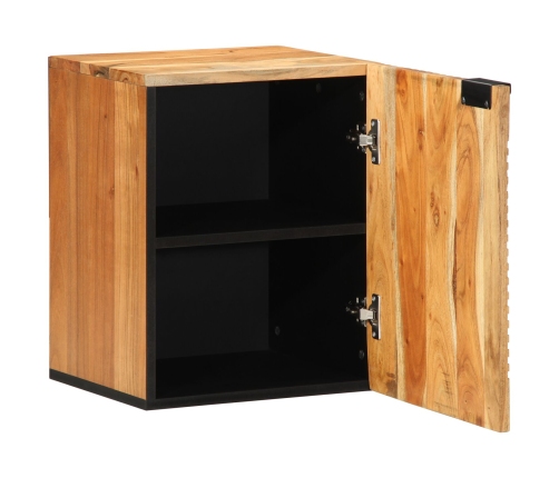 Gabinete de Baño Suspendido  38x33,5x48 cm de Madera Maciza de Acacia
