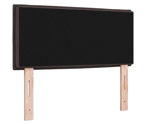 Cabecero de diseño de líneas  marrón oscuro de 90 cm en tela