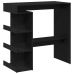 Mesa de Bar de Roble Negro con Estante de Almacenamiento, 100x50x101.5 cm