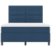 Cama Box Spring con Colchón Azul 160x200 cm de Tela