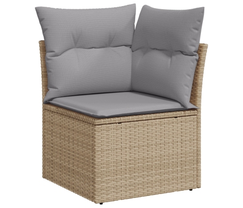 Conjunto de Sofás de Jardín  7 Piezas Beige y Gris