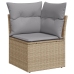 Conjunto de Sofás de Jardín  7 Piezas Beige y Gris