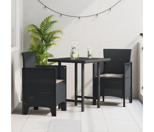 Silla de Jardín  Conjunto de 2 Antracita, Taupe Plástico Estándar