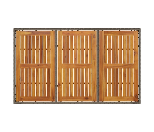 Juego de Comedor de 7 Piezas con Cojines en Gris Poliratán