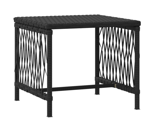 Conjunto de Tumbonas  Set de 3 Negro y blanco crema Ratán PE, metal