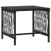 Conjunto de Tumbonas  Set de 3 Negro y blanco crema Ratán PE, metal