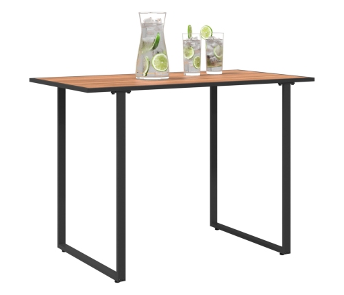 Mesa de Jardín  Marrón 100x55x70 cm DPC y Acero