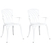 Sillas de Jardín  2 pcs en Aluminio Fundido Blanco