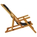Sillas de playa plegables  2 pcs Negro Madera maciza de Acacia y Textileno