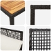 Conjunto de Comedor de Jardín  de 9 Piezas con Cojines Negros de Rattan Sintético