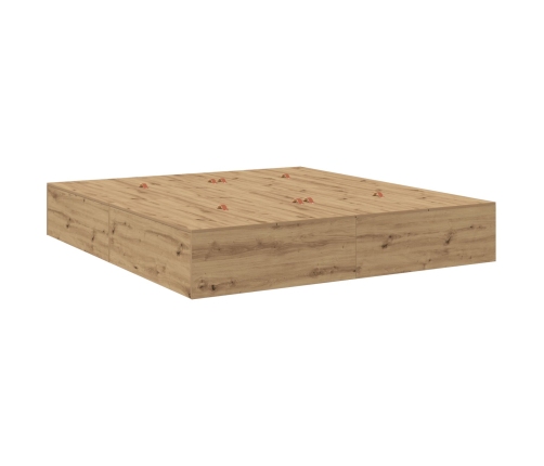 Marco de cama con almacenamiento  Roble artesanal Madera maciza