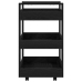 Carro de Cocina  Roble Negro 60x45x80 cm Madera Engineered