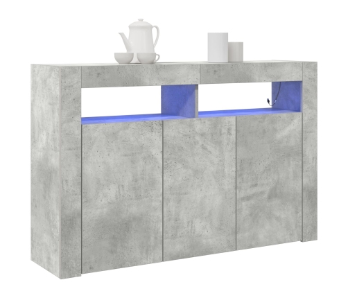 Aparador  Gris Cemento Madera de Ingeniería 116 x 30 x 75 cm