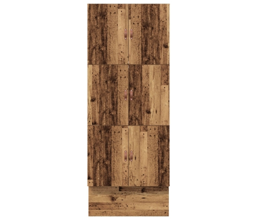Estructura de Cama con Almacenamiento  Madera Vieja Madera Compuesa