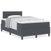Cama con Box Spring  con Colchón Gris Oscuro 120x200 cm Tela de Corduroy