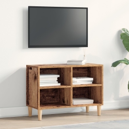 Cabinet de TV con Patas de Madera Madera Antigua 69.5x30x50 cm