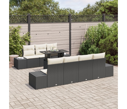 Conjunto de Sofá Jardín  Set 8 Marrón Ratán Conjunto Sofá Exterior