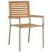 Sillas de jardín apilables  con cojines 2 pcs Beige Polirratan