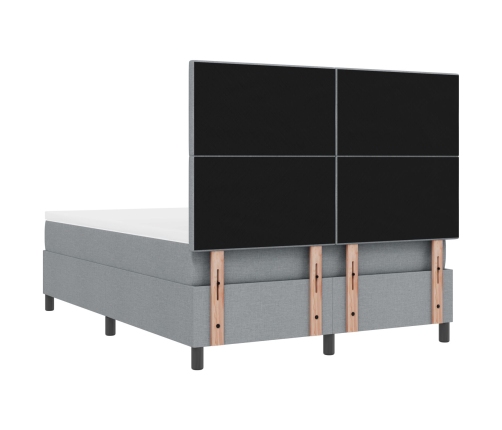 Cama somier y colchón Gris Claro 140x190 cm Tela