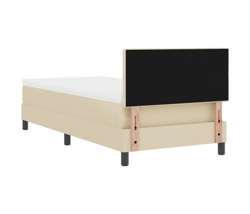Marco de Cama  con Colchón Beige Tela 90 x 200 cm Colchón de Cama
