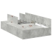 Estructura de cama Gris concreto Concreto Individual Robusta