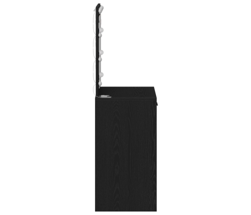 Mesa de Tocador  con Luces LED Roble Negro 50x41x135 cm