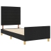 Cama  Negra 90x200 cm de Tela