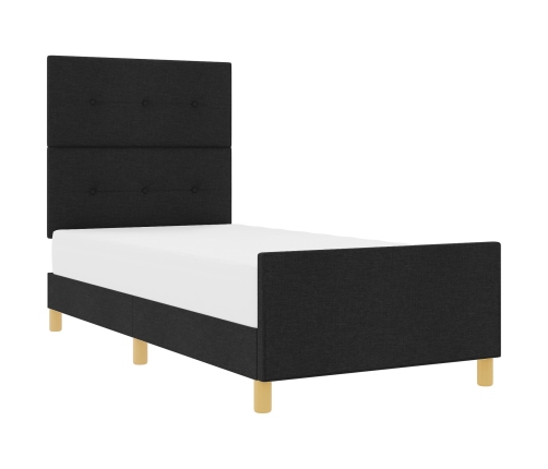 Cama  Negra 80x200 cm Tela