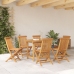 Conjunto de 7 Piezas de Comedor de Jardín de Madera Sólida de Teca